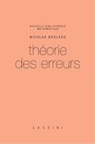 Couverture du livre « Théorie des erreurs » de Nicolas Bouleau aux éditions Cassini