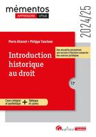 Couverture du livre « Introduction historique au droit - cours integral et synthetique - tableaux et cartes - des encadres (édition 2024/2025) » de Pierre Allorant et Philippe Tanchoux aux éditions Gualino