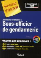 Couverture du livre « Concours gendarme, sous-officier ; catégorie B » de  aux éditions Vuibert