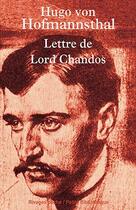 Couverture du livre « Lettre de Lord Chandos » de Hugo Von Hofmannsthal aux éditions Rivages