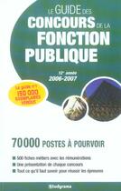 Couverture du livre « Le guide des concours de la fonction publique (édition 2006-2007) » de  aux éditions Studyrama