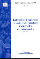 Couverture du livre « Entreprises d'expertises en matière d'évaluations industrielles et commerciales » de  aux éditions Direction Des Journaux Officiels