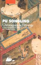 Couverture du livre « Chroniques de l'etrange » de Songling Pu aux éditions Picquier