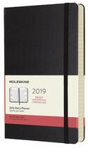 Couverture du livre « Agenda 2019 journalier grand format noir rigide » de  aux éditions Moleskine