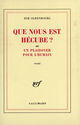 Couverture du livre « Que nous est hecube ? ou un plaidoyer pour l'humain » de Zoe Oldenbourg aux éditions Gallimard (patrimoine Numerise)