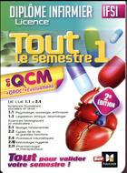 Couverture du livre « IFSI tout le semestre 1 en QCM et QROC ; diplôme infirmier (2e édition) » de Kamel Abbadi aux éditions Foucher