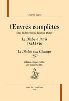 Couverture du livre « Le diable à Paris ; le diable aux champs » de George Sand aux éditions Honore Champion