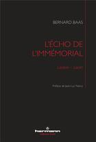 Couverture du livre « L'echo de l'immemorial - lacoue-lacan » de Bernard Baas aux éditions Hermann