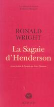 Couverture du livre « La sagaie d'henderson » de Ronald Wright aux éditions Actes Sud