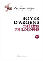 Couverture du livre « Therese Philosophe - 2eme Ed. » de Boyer Marquis D'Arge aux éditions La Bourdonnaye