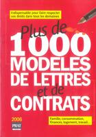 Couverture du livre « Plus de 1000 modeles de lettres et de contrats (édition 2006) » de Gendrey/Proust aux éditions Prat