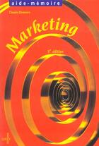 Couverture du livre « Marketing ; 3e Edition » de Claude Demeure aux éditions Dalloz