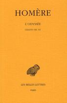 Couverture du livre « L'odyssée Tome 2 ; chants VIII -XV » de Homere aux éditions Belles Lettres