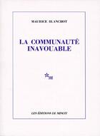 Couverture du livre « La communauté inavouable » de Maurice Blanchot aux éditions Minuit