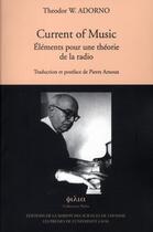 Couverture du livre « Current of music » de W Adorno aux éditions Maison Des Sciences De L'homme