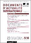 Couverture du livre « Documents d'actualite internationale t.18 » de Documents D'Actualite Internationale aux éditions Documentation Francaise