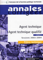 Couverture du livre « Annales corrigees ; agent technique, agent technique qualifie ; categorie b et c » de  aux éditions Documentation Francaise