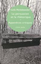Couverture du livre « La persuasion et la rhétorique » de Carlo Michelstaedter aux éditions Eclat