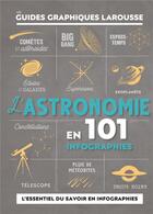 Couverture du livre « L'astronomie en 101 infographies » de Jacqueline Mitton et Anton Vamplew et Abigail Beall et Philip Eales aux éditions Larousse