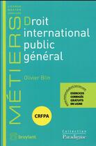 Couverture du livre « Droit international public » de Olivier Blin aux éditions Bruylant