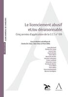 Couverture du livre « Le licenciement abusif et/ou déraisonnable » de  aux éditions Anthemis