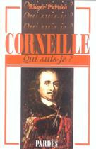 Couverture du livre « Corneille » de Roger Parisot aux éditions Pardes