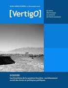 Couverture du livre « VERTIGO T.HS4 ; les frontières de la question foncière : enchâssement social des droits et politiques publiques » de Vertigo aux éditions Editions En Environnement