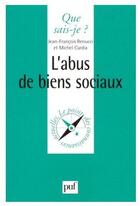 Couverture du livre « L'abus de biens sociaux » de Renucci/Cardix J.F/M aux éditions Que Sais-je ?