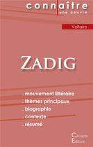 Couverture du livre « Zadig, de Voltaire » de  aux éditions Editions Du Cenacle