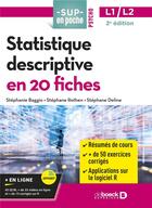 Couverture du livre « Sup en poche : statistique descriptive en 20 fiches » de Stephanie Baggio et Stephane Rothen et Stephane Deline aux éditions De Boeck Superieur