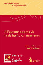 Couverture du livre « L'automne de ma vie » de Paul Delnoy aux éditions Larcier