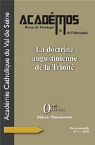 Couverture du livre « La doctrine augustinienne de la Trinité » de Academos 1 aux éditions Orizons