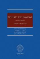 Couverture du livre « Whistleblowing: Law and Practice » de Mitchell Jack aux éditions Oup Oxford