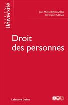 Couverture du livre « Droit des personnes » de Jean-Michel Bruguiere et Berengere Gleize aux éditions Sirey
