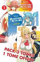 Couverture du livre « Monster Musume ; everyday life with monster girls : coffret Tomes 1 à 3 » de Okayado aux éditions Ototo