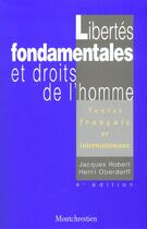 Couverture du livre « Textes lib.fondament.dts homme » de Oberdorff Henries aux éditions Lgdj