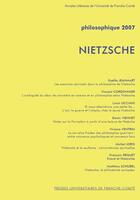 Couverture du livre « Nietzsche » de Philosophique aux éditions Pu De Franche Comte