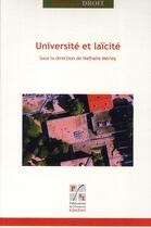 Couverture du livre « Université et laïcité » de Nathalie Merley aux éditions Pu De Saint Etienne