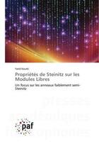 Couverture du livre « Proprietes de steinitz sur les modules libres - un focus sur les anneaux faiblement semi-steinitz » de Kourki Farid aux éditions Presses Academiques Francophones