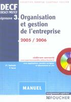 Couverture du livre « Organisation et gestion de l'entreprise, epreuve 3 » de  aux éditions Foucher
