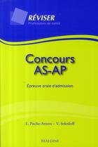 Couverture du livre « Concours as/ap ; épreuve orale d'admission » de Sokoloff aux éditions Maloine