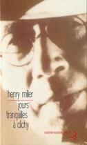 Couverture du livre « Jours tranquilles à Clichy » de Henry Miller aux éditions Christian Bourgois