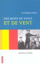 Couverture du livre « Des mots de voile et de vent » de Maurice Duron aux éditions Autrement