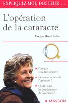 Couverture du livre « L'operation de la cataracte - pod » de Robin Herve aux éditions Elsevier-masson