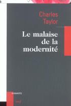 Couverture du livre « Le malaise de la modernite ned » de Taylor C aux éditions Cerf