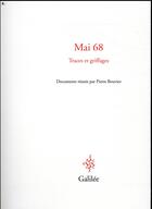 Couverture du livre « Mai 68 » de Pierre Bouvier aux éditions Galilee