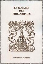 Couverture du livre « Le rosaire des philosophes » de Perrot Etienne aux éditions Fontaine De Pierre