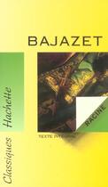 Couverture du livre « Bajazet » de Racine Jean aux éditions Hachette Education