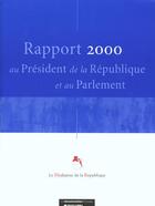 Couverture du livre « Mediateur de la republique ; rapport annuel 2000 » de  aux éditions Documentation Francaise