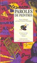 Couverture du livre « Paroles de peintres » de Domergue J-F. aux éditions Albin Michel